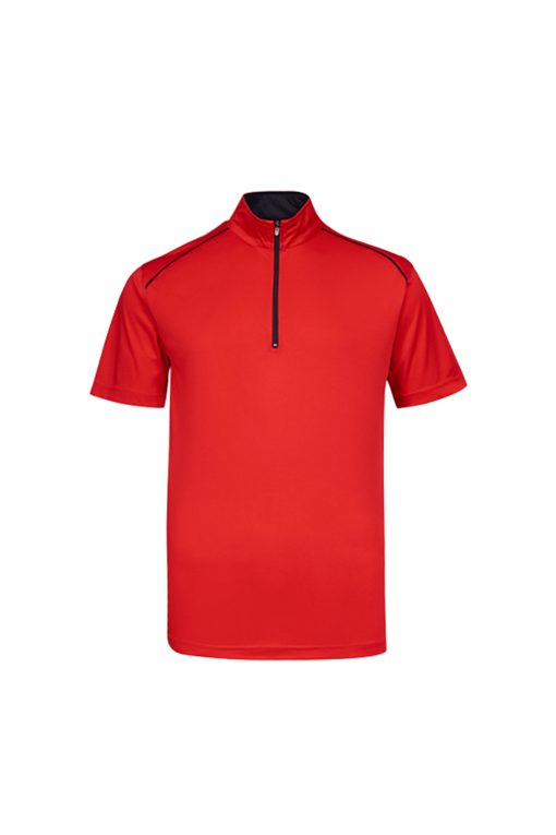 Custom Eco-Friendly Oriental Zip Up Collar Polo T-Shirt (UDF20)